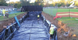 Install Liner for Water Retention